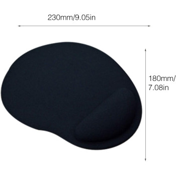 BlackfellSOUQ Ergonomic Mouse Pad with Wrist Support Rest Soft EVA Mouse Mat for Laptop Desktop Anti-Slip Mice Mat