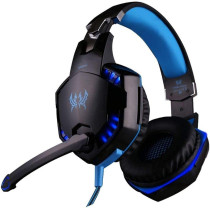 Kotion Each G2000 Gaming Headset, Surround Stereo Gaming Headphones with Noise Cancelling Mic, LED Lights & Soft Memory Earmuffs, Works with PS4, Nintendo Switch, PC Mac Computer Games -Red