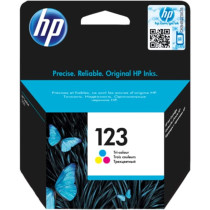 HP 123 Ink Cartridge Set, Black - F6V17AE & Tri-color - F6V16AE & 123 Tri-color Original Ink Cartridge [F6V16AE] Works with HP DeskJet 2130, 2620, 2630, 2632, 3639 Printers
