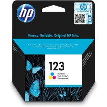 HP 123 Tri-Color Original Ink Cartridge [F6V16AE] Works With Hp Deskjet 2130, 2620, 2630, 2632, 3639 Printers