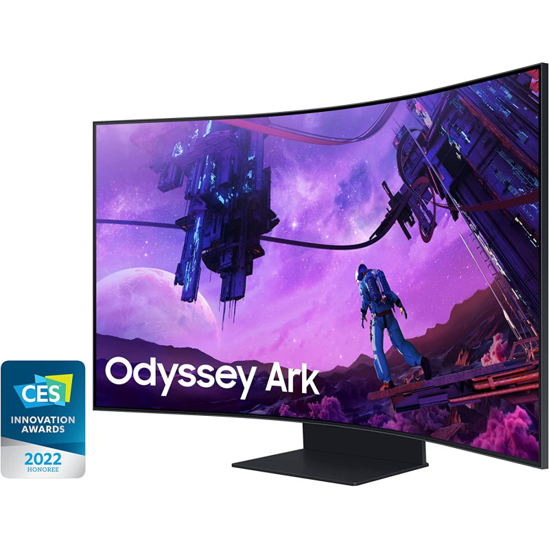 Samsung 55 Inch Curved 4K UHD Smart Gaming Monitor, 165Hz, 1ms, Wi-Fi & Bluetooth Connectivity With HAS & Pivot-LS55BG970NMXUE