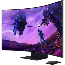 Samsung 55 Inch Curved 4K UHD Smart Gaming Monitor, 165Hz, 1ms, Wi-Fi & Bluetooth Connectivity With HAS & Pivot-LS55BG970NMXUE