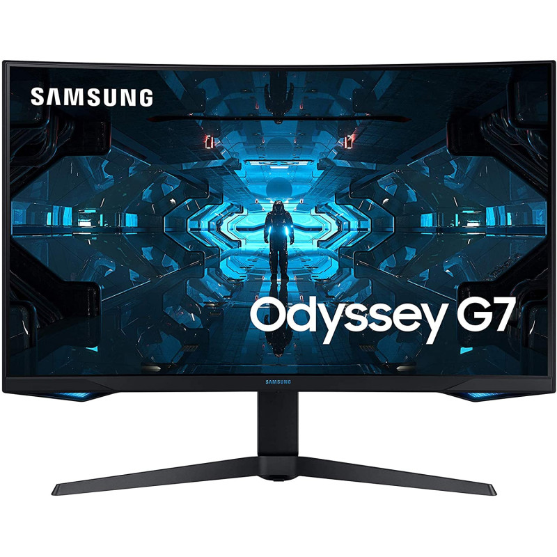 SAMSUNG Odyssey G75 inch G7 1000R Curved Gaming Monitor LC27G75TQSMXUE HDR600, Black