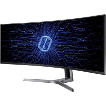SAMSUNG Odyssey CRG Series 49-Inch Dual QHD (5120x1440) Gaming Monitor, 120Hz, Curved, QLED, HDR, Height Adjustable Stand, Radeon FreeSync (LC49RG90SSNXZA)