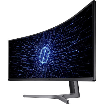 SAMSUNG Odyssey CRG Series 49-Inch Dual QHD (5120x1440) Gaming Monitor, 120Hz, Curved, QLED, HDR, Height Adjustable Stand, Radeon FreeSync (LC49RG90SSNXZA)