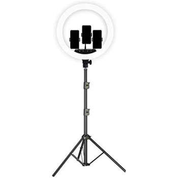 Shopdeals 18in Ring Light with Tripod Stand for Selfie Makeup Live Stream and YouTube Video Dimmable LED Camera