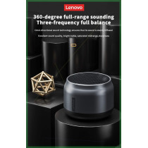 Lenovo Thinkplus Portable Bluetooth Speaker, Mini Wireless Speaker with Loud Stereo,Booming Bass, Outdoor Speakers with Bluetooth 5.0, Dual Pairing for Home