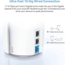 TP Link Deco Mesh WiFi AXE11000 Tri Band WiFi 6E Mesh Network SystemDeco XE200 Replaces Wireless Internet Router and Extender, 10Gbps Ethernet Port, Compatible with Alexa, 2 Pack, Deco XE200(2-pack)