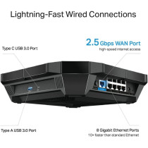 TP-Link AX6000 WiFi 6 Router(Archer AX6000) -802.11ax Wireless 8-Stream Gaming Router, 2.5G WAN, 8 Gigabit LAN Ports, MU-MIMO, 1.8GHz Quad-Core CPU