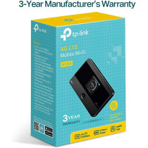 TP-Link (M7350) 4G LTE MiFi, Portable Travel Wi-Fi, SD Card Slot, Unlocked Mobile Wi-Fi Hotspot, 8 Hrs Battery, Black