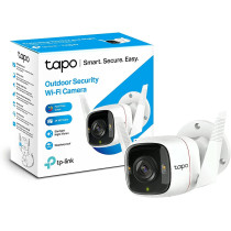 TP-Link Tapo Outdoor Security Camera, Weatherproof, Colour Night Vision, No Hub Required, Works with Alexa & Google Home, 2K High Definition, Built-in Siren, 2-way Audio, SD Storage(Tapo C320WS)