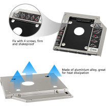 Universal Hard Drive Caddy Tray, 9.5mm 2nd 2.5 inch SATA HDD SSD Hard Drive Tray Replacement, DVD CD ROM Optical Drive Caddy Tray Adapter for DELL HP Lenovo ThinkPad ACER ASUS Laptop
