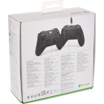 Microsoft Xbox Black Wireless Controller with Cable for PC (UAE Version)