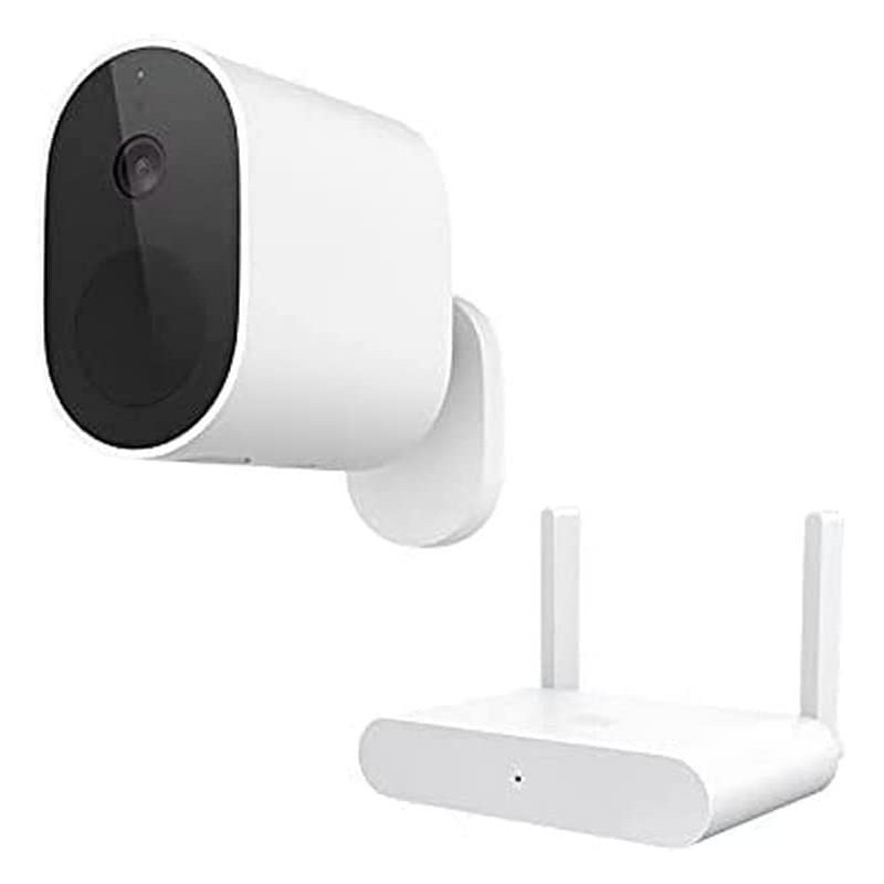 Xiaomi Mi Wireless Outdoor Security Camera 1080p Set ,Multi-Camera Security Solution - 130deg Wide-Angle, Wire-Free - Easy Installation - PIR Motion Detection, 5700mAh, Android, iOS, White