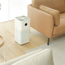 Xiaomi Mi Air Purifier 3H App Control Light Sensor Multifunction Smart Air Cleaner Global Version, True Hepa Filter, 380 M3/H Pm Cadr, Oled Touch Screen Display - Mi Home App Works With Alexa - White