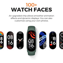 Xiaomi Mi Band 7 Smart Bracelet 6 Color AMOLED Screen Miband 7 Blood Oxygen Fitness Traker Bluetooth Waterproof Smart Band CN version, black, Band7