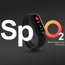 Xiaomi Mi Smart Band 6 1.56 Inch Amoled Screen, 24 Hours Heart Rate And Blood Oxygen Monitor, Bluetooth Fitness Tracker, 5Atm, Global Version, Black