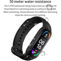 Xiaomi Mi Smart Band 6 1.56 Inch Amoled Screen, 24 Hours Heart Rate And Blood Oxygen Monitor, Bluetooth Fitness Tracker, 5Atm, Global Version, Black