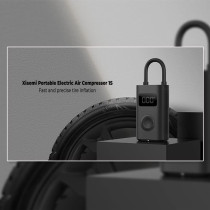 Xiaomi Portable Smart Digital Air Pressure 1s Detection Electric Inflator Pump, 124 x 71 x 45.3 mm, black, OB02754, XM-APUMP-1S-GR