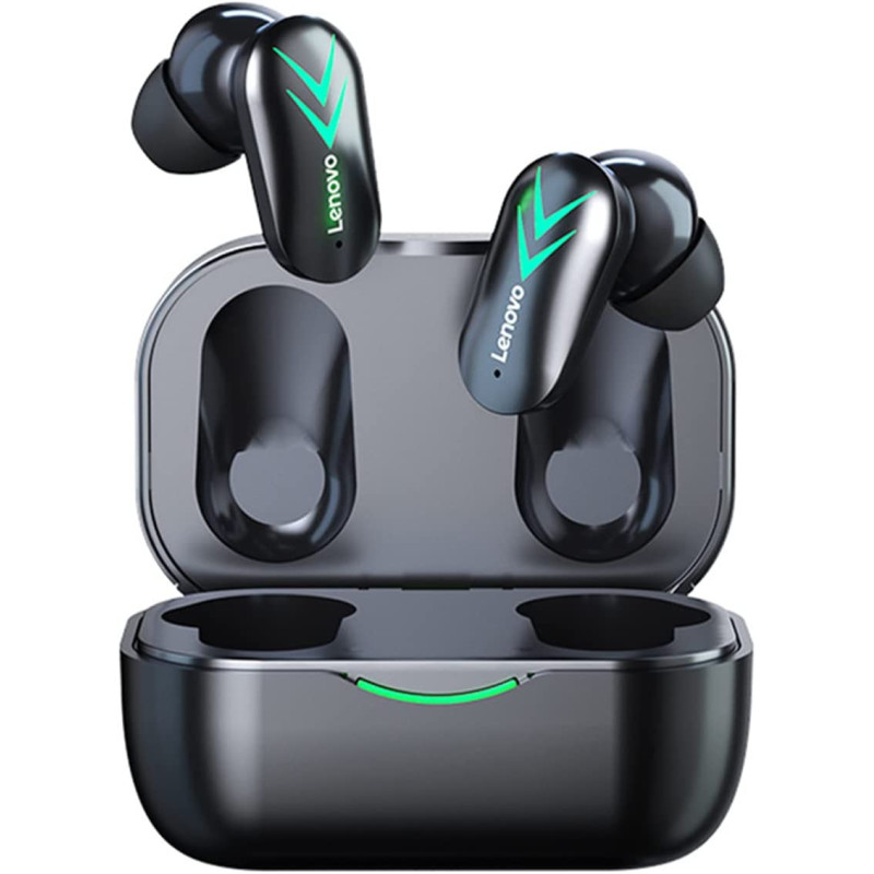 Pepisky XT82 Wireless BT5.1 Gaming Headphones In-ear Sports Gaming Earbuds BT5.1 Chip Low Latency with LED Battery Display Black