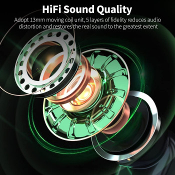 Pepisky XT82 Wireless BT5.1 Gaming Headphones In-ear Sports Gaming Earbuds BT5.1 Chip Low Latency with LED Battery Display Black