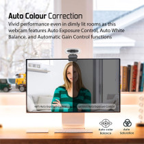 Promate Full Hd Web Camera, Premium Widescreen Video Calling 1080P Usb Webcam With Tripod, Noise Reduction Mic, Touch Control Led Light Modes And 90 Degree Wide-Angle For Pc/Laptop/Zoom, Procam-3