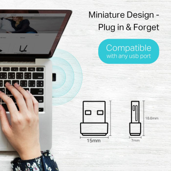 TP-Link Nano Ac600 Usb Wifi Adapter(Archer T2U Nano)- 2.4G/5G Dual Band Wireless Network Adapter For Pc Desktop, Mini Travel Size, Supports Windows 11,10, 8.1, 8, 7, Xp/Mac Os X 10.9-10.14