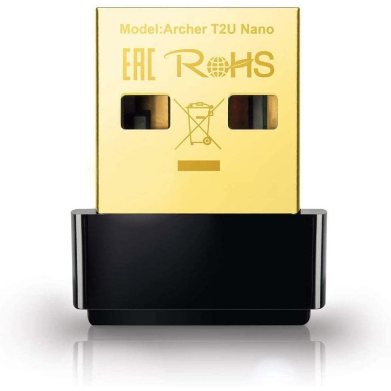 TP-Link Nano Ac600 Usb Wifi Adapter(Archer T2U Nano)- 2.4G/5G Dual Band Wireless Network Adapter For Pc Desktop, Mini Travel Size, Supports Windows 11,10, 8.1, 8, 7, Xp/Mac Os X 10.9-10.14