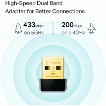 TP-Link Nano Ac600 Usb Wifi Adapter(Archer T2U Nano)- 2.4G/5G Dual Band Wireless Network Adapter For Pc Desktop, Mini Travel Size, Supports Windows 11,10, 8.1, 8, 7, Xp/Mac Os X 10.9-10.14