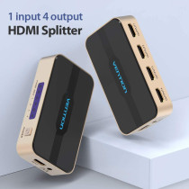 Vention HDMI Splitter 2K 4K@30hz 3D Splitter HDMI Switch Video and Audio distributor for HDTV PC Projector PS3 PS4 Xbox DVD (1 In 4 Out)