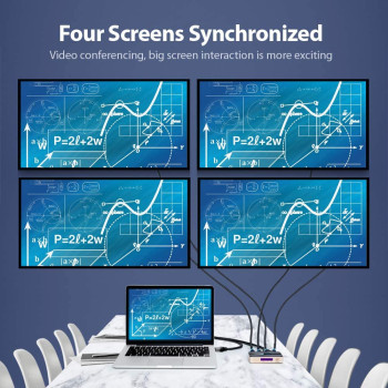 Vention HDMI Splitter 2K 4K@30hz 3D Splitter HDMI Switch Video and Audio distributor for HDTV PC Projector PS3 PS4 Xbox DVD (1 In 4 Out)