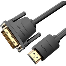 Vention HDMI to DVI Cable, Bi Directional DVI-D 24+1 Male to HDMI Male High Speed Adapter Cable Support 1080P Full HD Compatible for Raspberry Pi, Roku, Xbox One, Laptop etc (2m)
