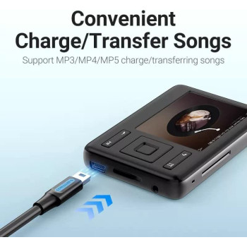 Vention Mini USB Cable to USB Fast Charging Data Cable For Cellular Phone Digital Camera HDD MP3 MP4 Player Tablets GPS (Mini-B, 0.5 Meter)