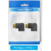 Vention HDMI 2.0 Male to HDMI Female Connector 4k@60Hz gold plated AIQB0-2 (Pack of 2, 270 Degree Vertical)