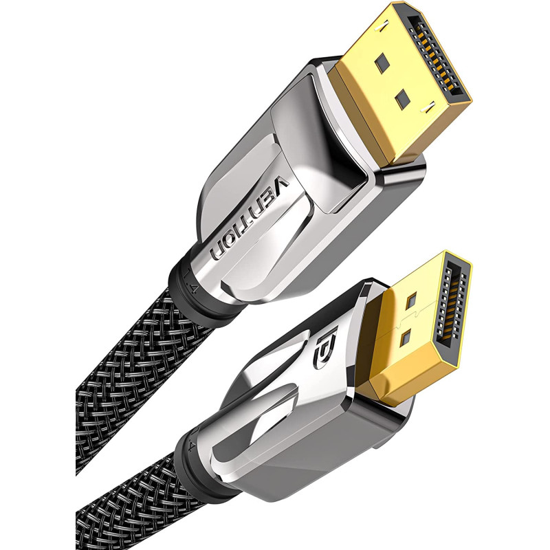 VENTION DisplayPort Cable DP Male to Male HD Cable 8K@60HZ / 4K@144HZ, Nylon Braided