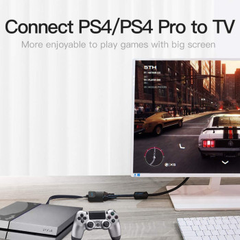 Vention HDMI to VGA 1080P HDMI (Computer,Laptop) to VGA (TV,Display,Projector) Adapter Video Cable for Laptop to HDTV Projector,with Audio&Power Supply port