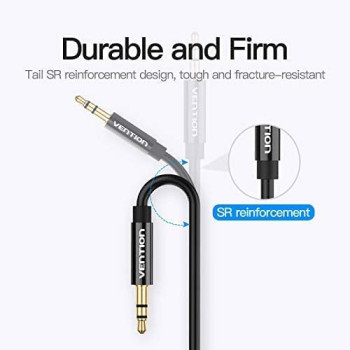 Vention Headphone Splitter Cable, 3.5mm Male to 2 Dual 3.5mm Female Earphone Audio Y Splitter Cable for Phones, Headphones, Speakers, Tablets, PCs, MP3 Players BBSBY (Dual earphones)