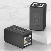 Vention IPVB0-5 RJ45 Connector Cat.6 FTP Keystone Jack Coupler for Network Cable Extension Black 5 Pieces