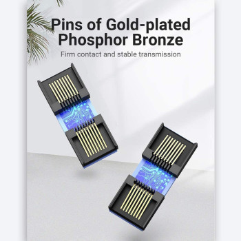 Vention IPVB0-5 RJ45 Connector Cat.6 FTP Keystone Jack Coupler for Network Cable Extension Black 5 Pieces