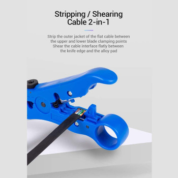 Vention KEBL0 Multifunctional Cable Stripper Network Cable Cutter Stripping Pliers Tool Coaxial Stripping Tool for Multi-usage