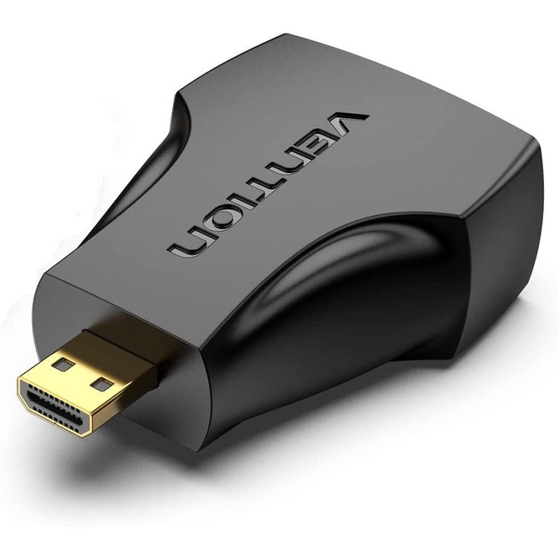 Vention Micro HDMI Male to HDMI Female Adapter Gold-Plated HDMI Converter for HP/ThinkPad/Projector/Desktop (Micro HDMI to HDMI)