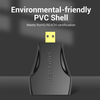 Vention Micro HDMI Male to HDMI Female Adapter Gold-Plated HDMI Converter for HP/ThinkPad/Projector/Desktop (Micro HDMI to HDMI)