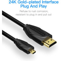 Vention Micro HDMI to HDMI Cable Adapter, 2M