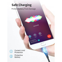 Vention Micro USB Cable, Phone Charger Cable, 3A Nylon High Speed Data Sync for Huawei,Xiaomi,LG,Sony,Nexus,Nokia,Android Smartphones, PS4, Xbox (3m, USB 2.0 to Micro USB, Grey)