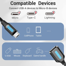Vention Micro USB OTG CCUBB (USB 2.0 Mirco-B to USB A)