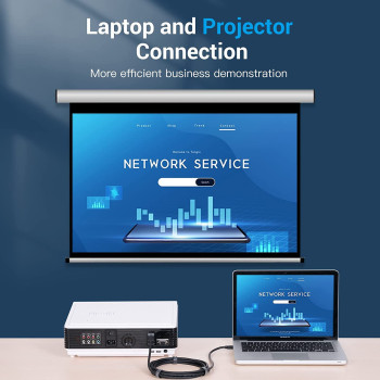 Vention Mini DisplayPort Cable, 4K@60Hz 3D Effect, Triple Shielding, Multi Screen Expansion, HD Video Conversion Chip for MacBook Pro, MacBook Pro/Air Ultra HD (Mini DP to HDMI, 2m)