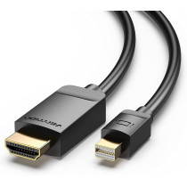 Vention Mini DisplayPort Cable, 4K@60Hz 3D Effect, Triple Shielding, Multi Screen Expansion, HD Video Conversion Chip for MacBook Pro, MacBook Pro/Air Ultra HD (Mini DP to HDMI, 3m)