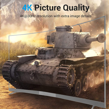 Vention Mini DisplayPort Cable, 4K@60Hz 3D Effect, Triple Shielding, Multi Screen Expansion, HD Video Conversion Chip for MacBook Pro, MacBook Pro/Air Ultra HD (Mini DP to HDMI, 3m)