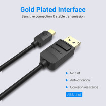 Vention Mini DisplayPort Cable, 4K@60Hz for MacBook Pro, MacBook Pro/Air Ultra HD (Mini DP to DP, 2m)