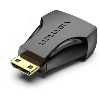 Vention Mini HDMI Male to HDMI Female Adapter, Gold plated, 4K 30Hz, HD1080P, Wide Range of Application for HP/ThinkPad/Projector/Desktop (Mini HDMI to HDMI)